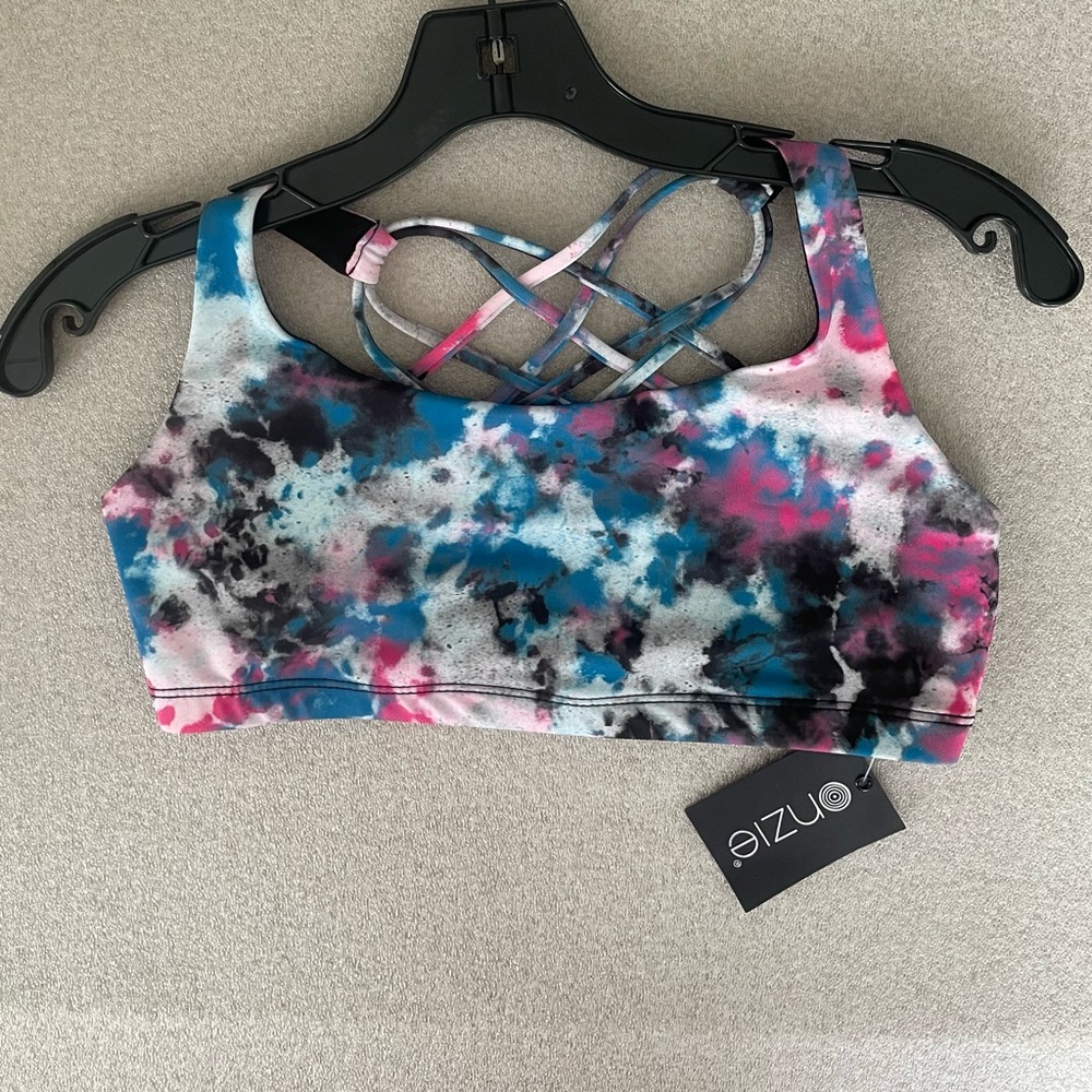 Onzie Chic Pink Black Athletic Bra Size Medium